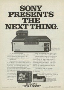 Sony Advertisement for the BetaMax Recorder